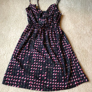 Small pink & green triangle pattern sundress